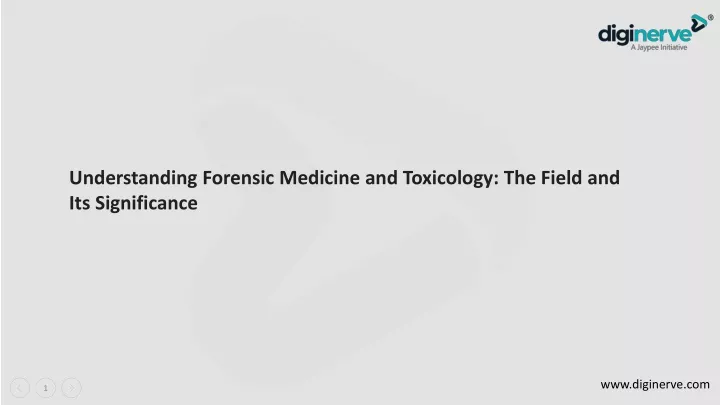 understanding forensic medicine and toxicology