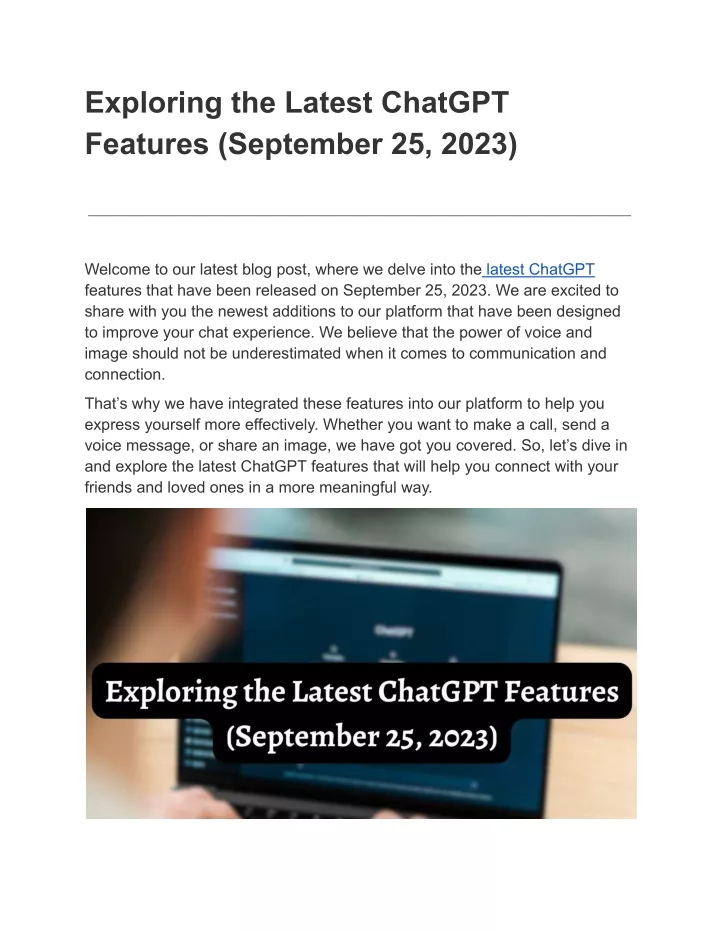 exploring the latest chatgpt features september