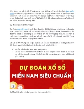 Ket Qua Xo So Mien Nam - KQ XSMN Hom Nay Moi Nhat