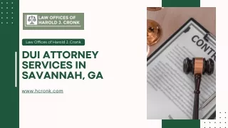 Expert DUI Attorney Services in Savannah, GA | Law Offices of Harold J. Cronk