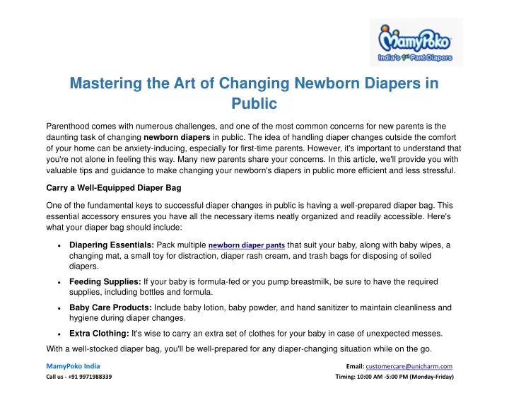 mastering the art of changing newborn diapers