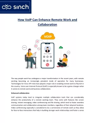 How VoIP Can Enhance Remote Work and Collaboration