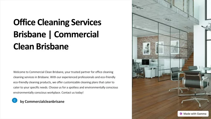 office cleaning services brisbane commercial