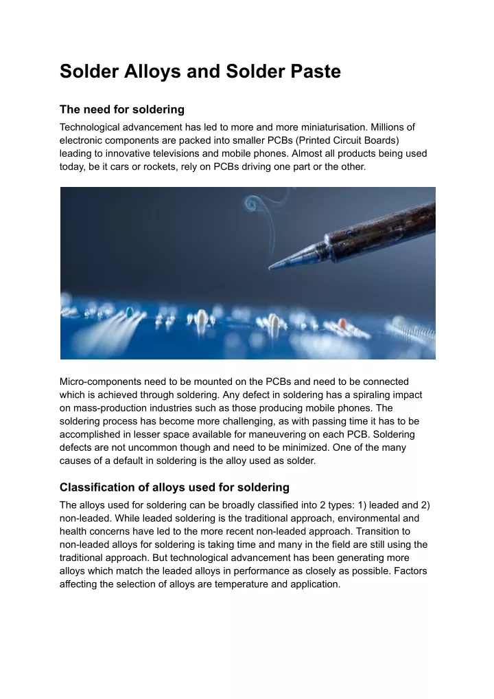 solder alloys and solder paste