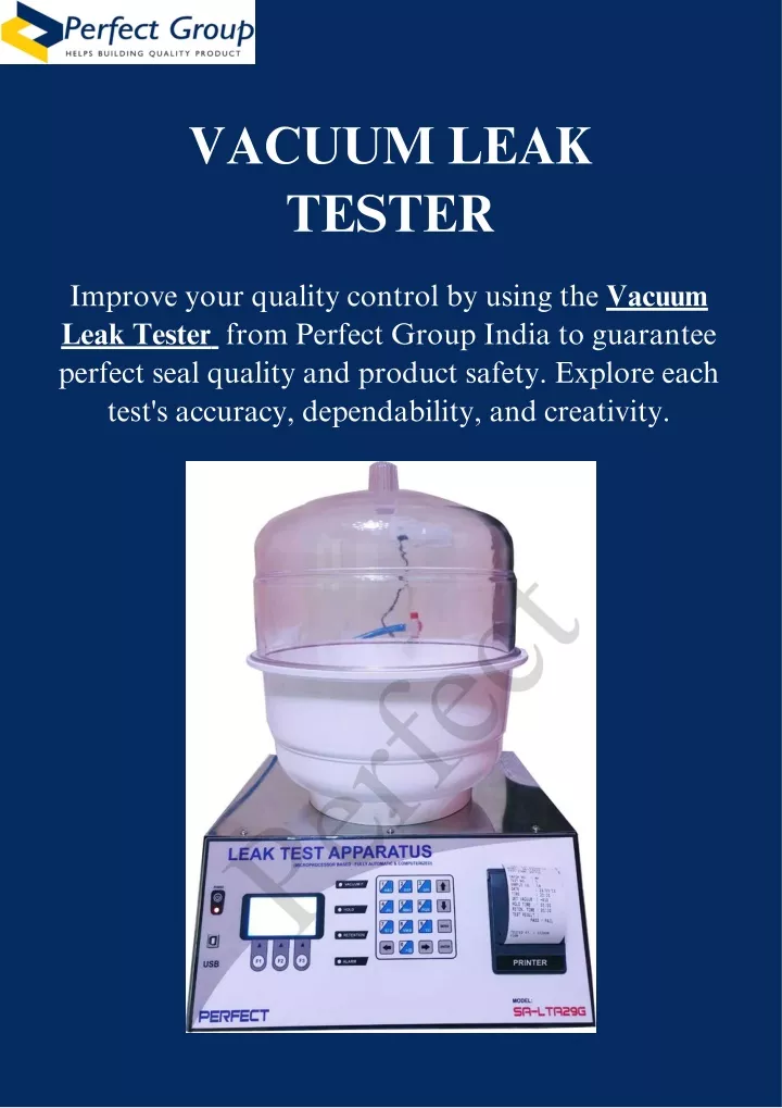 vacuum leak tester