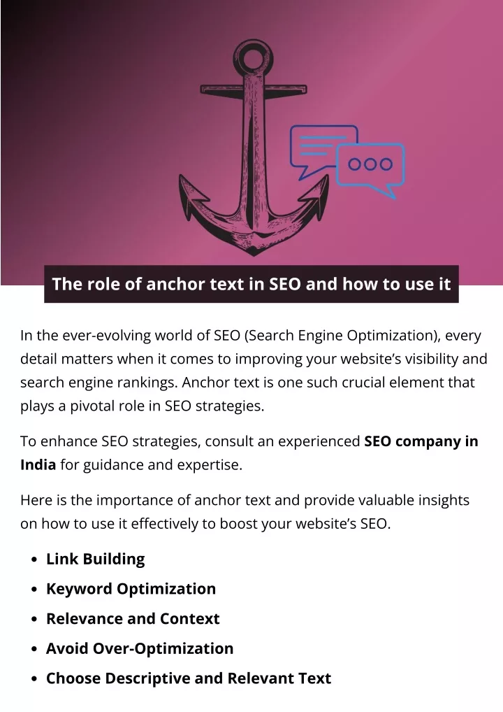 the role of anchor text in seo and how to use it