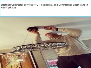 Electrical Contractor Services NYC - Residential and Commercial Electricians in New York City