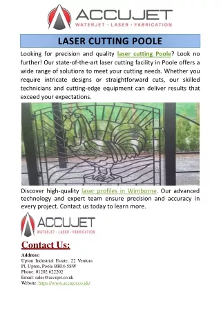 laser cutting poole
