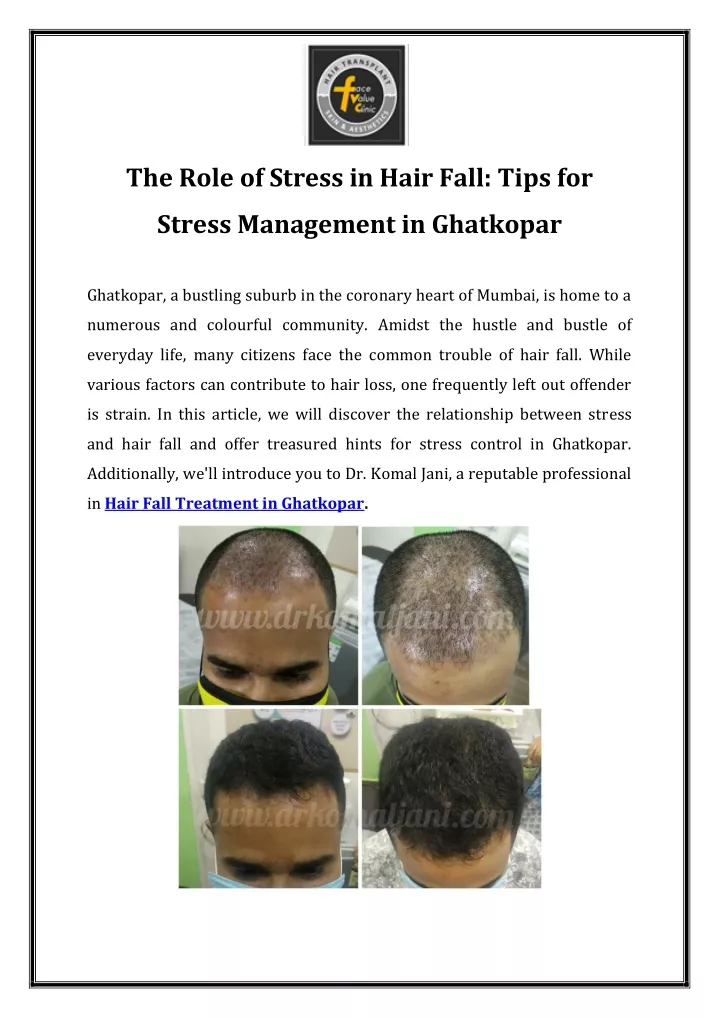 the role of stress in hair fall tips for