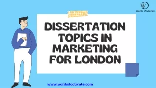 dissertation topics in marketing for london