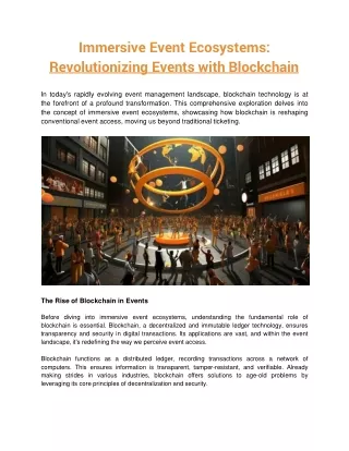 Immersive Event Ecosystems_ Revolutionizing Events with Blockchain pdf