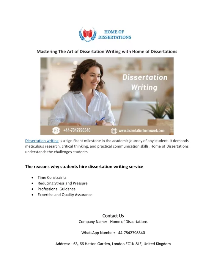 mastering the art of dissertation writing with