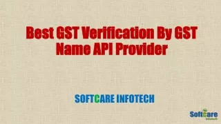 Best GST Verification By GST Number API Provider Company