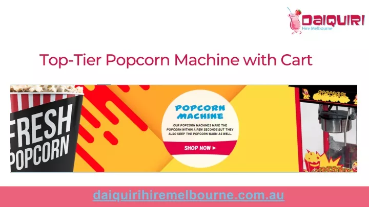 top tier popcorn machine with cart