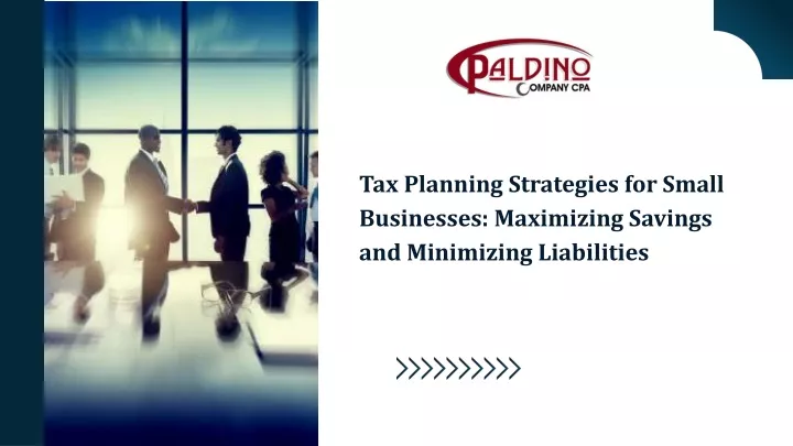 tax planning strategies for small businesses