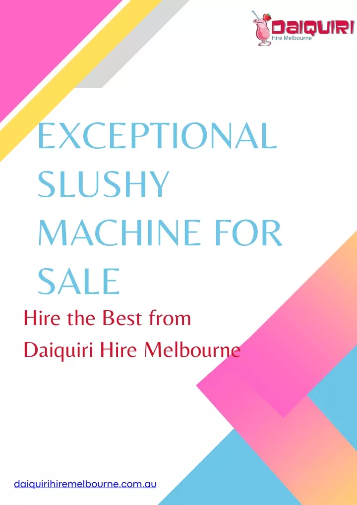 exceptional slushy machine for sale