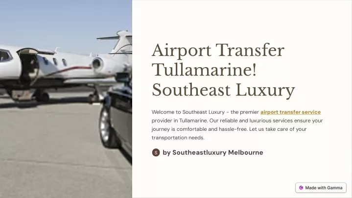 airport transfer tullamarine southeast luxury