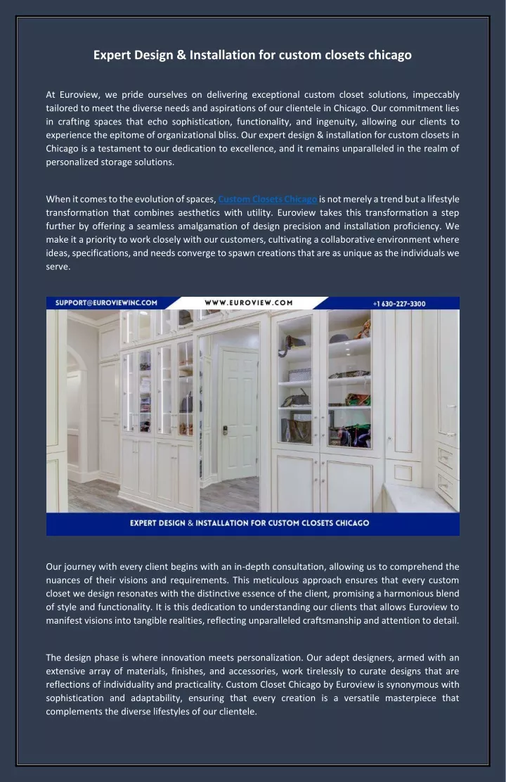 expert design installation for custom closets