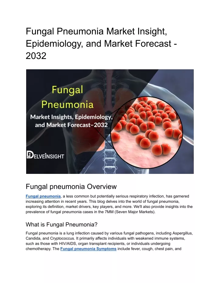 fungal pneumonia market insight epidemiology