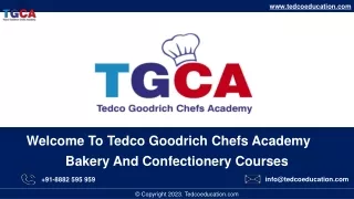 Bakery And Confectionery Courses
