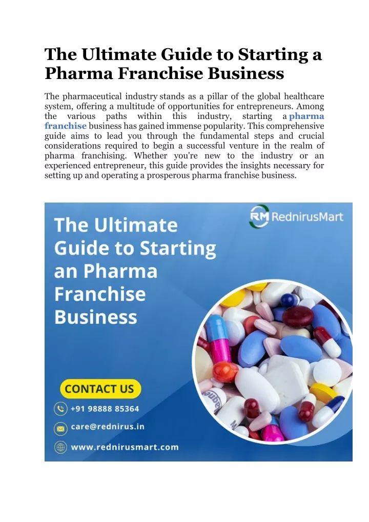 the ultimate guide to starting a pharma franchise