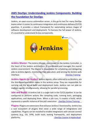 aws devops understanding jenkins components