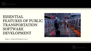 Essential Features of Public Transportation Software Development