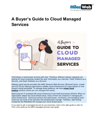 A Buyer’s Guide to Cloud Managed Services