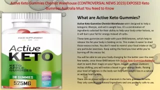 Active Keto Gummies