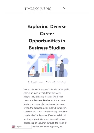 Exploring Diverse Career Opportunities In Business Studies
