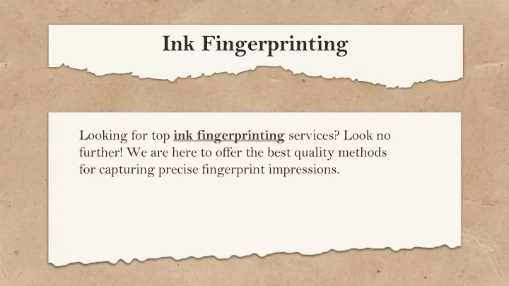 ink fingerprinting