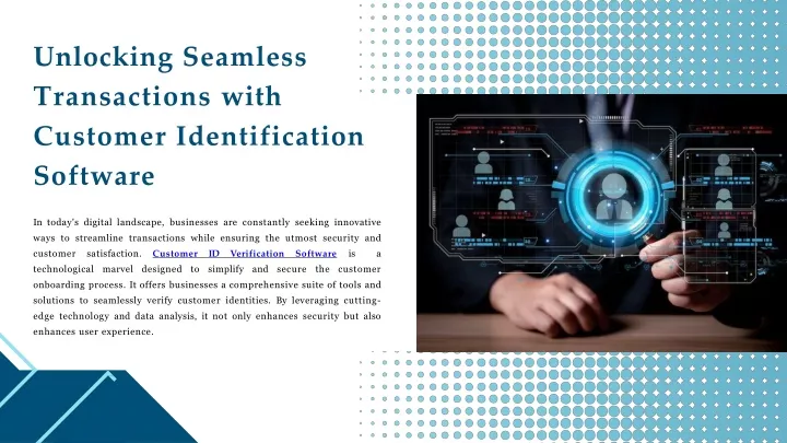 unlocking seamless transactions with customer identification software