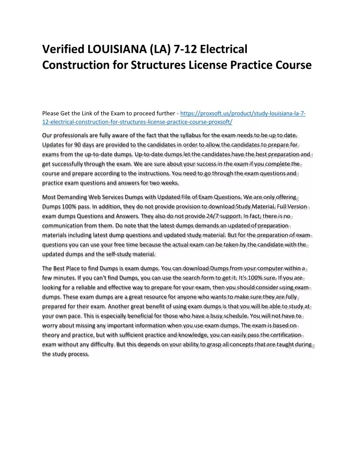 verified louisiana la 7 12 electrical construction for structures license practice course