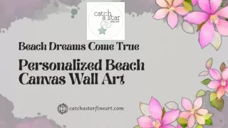 Personalized Beach Canvas Wall Art by Catch A Star Fine Art