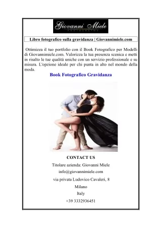 Libro fotografico sulla gravidanza  Giovannimiele.com
