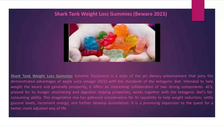 shark tank weight loss gummies beware 2023