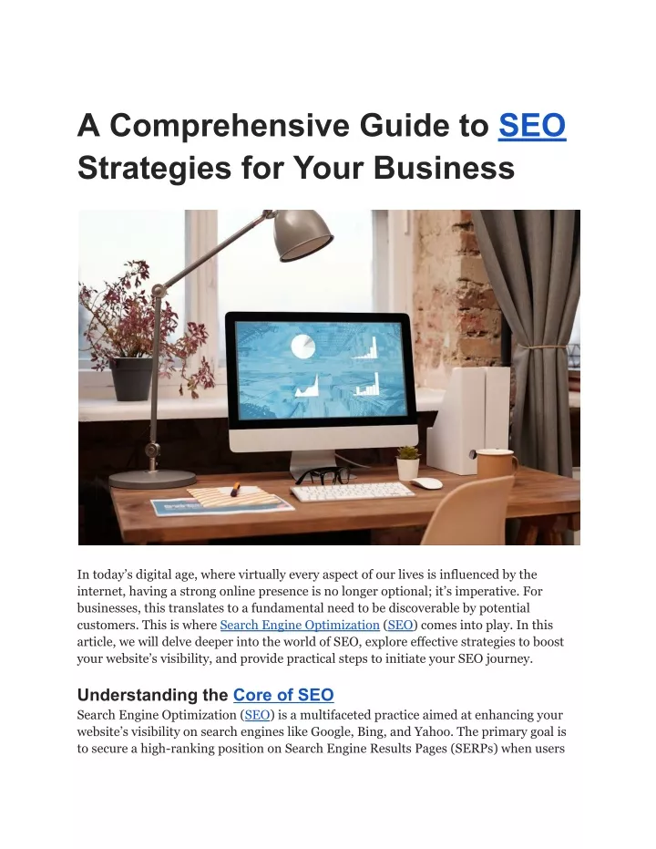 a comprehensive guide to seo strategies for your