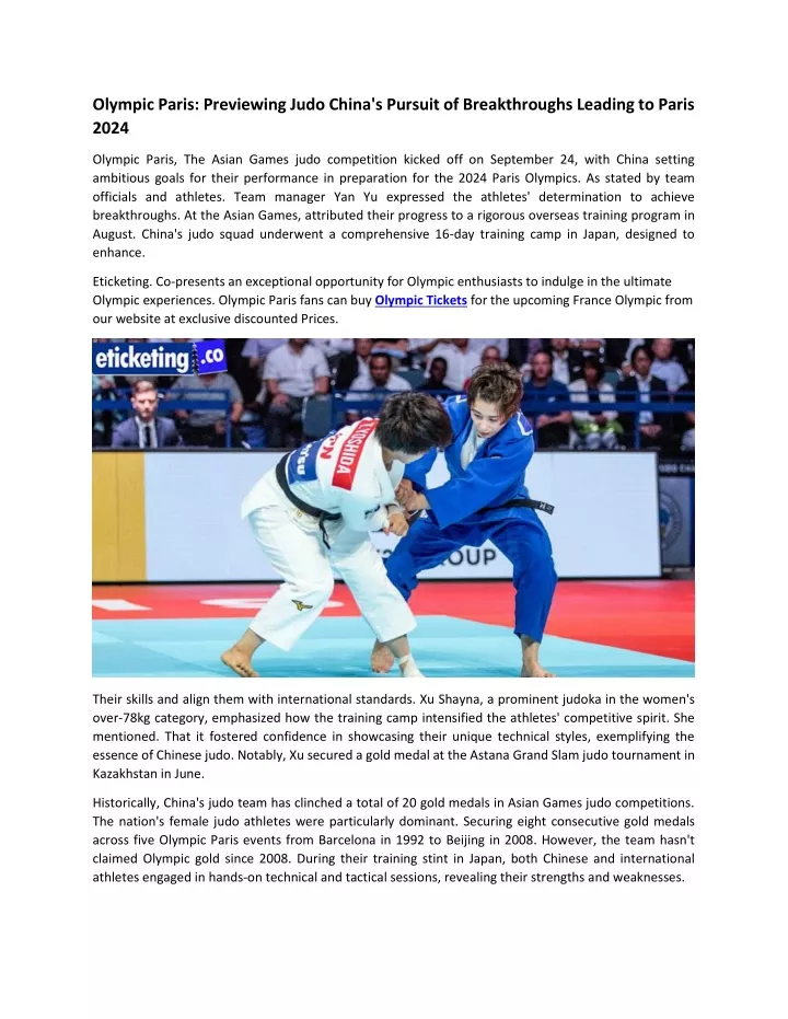 olympic paris previewing judo china s pursuit