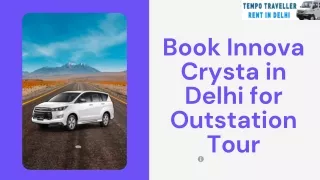 Book Innova Crysta in Delhi for Outstation Tour