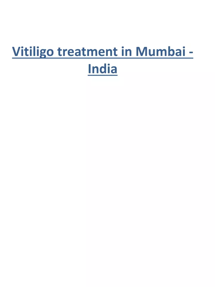 vitiligo treatment in mumbai india
