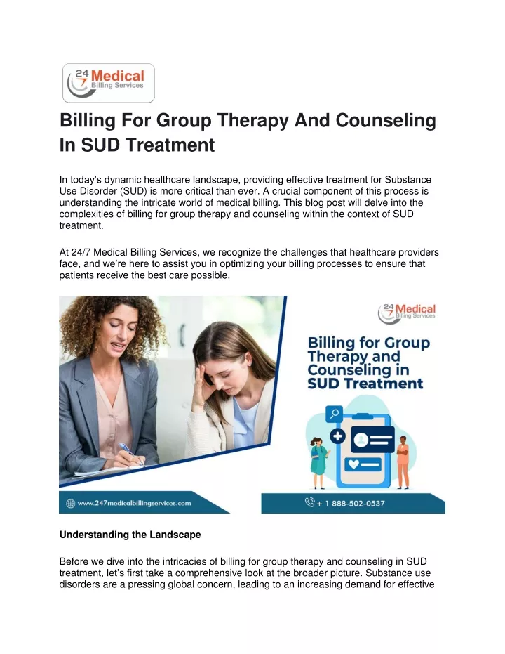 billing for group therapy and counseling