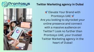 Twitter Marketing agency in Dubai - Prontosys UAE
