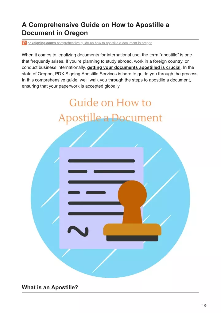 a comprehensive guide on how to apostille