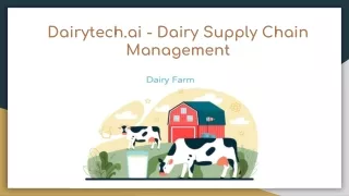 Dairytech.ai - Dairy Supply Chain Management