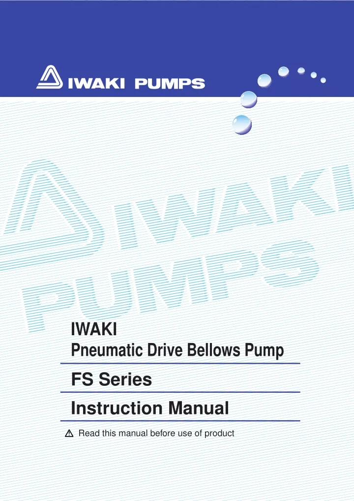 iwaki pneumatic drive bellows pump fs series