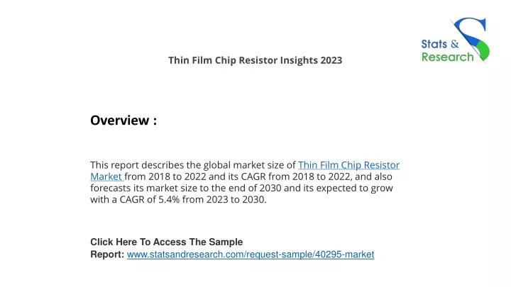 thin film chip resistor insights 2023