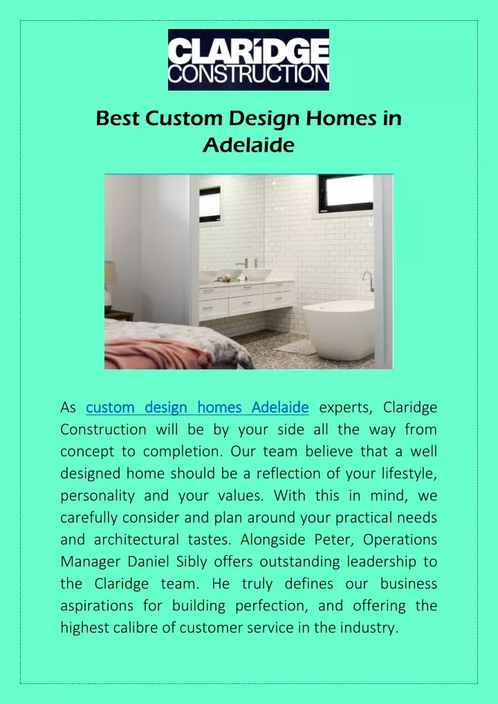 best custom design homes in adelaide