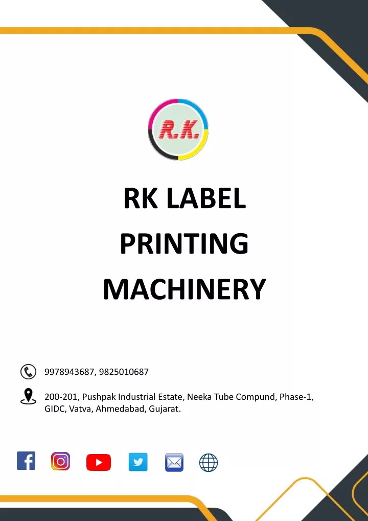 rk label printing machin e ry