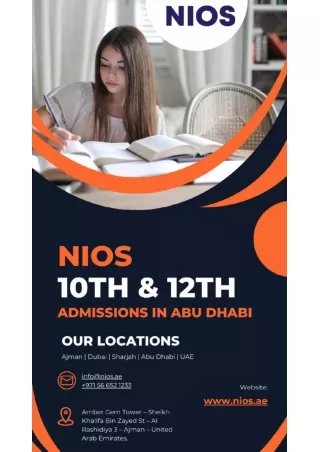 NIOS 10th and 12th admissions in abu dhabi