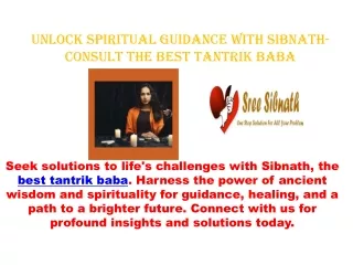 Unlock Spiritual Guidance with Sibnath- Consult the Best Tantrik Baba